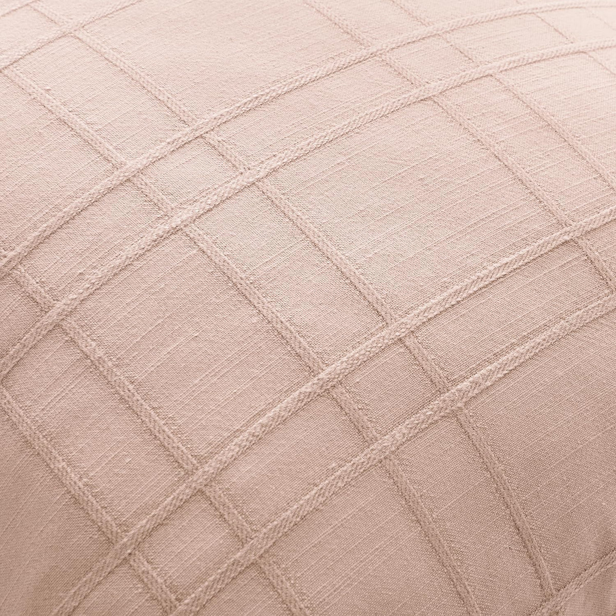 Miulee Decorative Linen Check Euro Shams Throw Pillow Covers Neutral Farmhouse Vintage Spring Valentine Pillow Covers 22x22 Set of 2 Boho M…