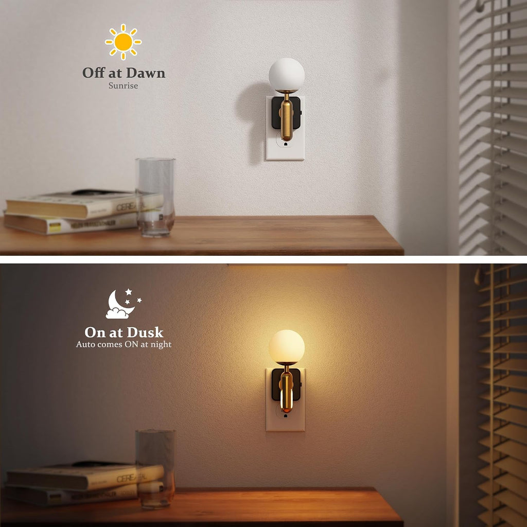 JandCase Night Light Plug in, Night Lights Plug into Wall, 3000K Soft Light LED NightLights, 0-100LM Dimmable Night Light, Built in Dusk…