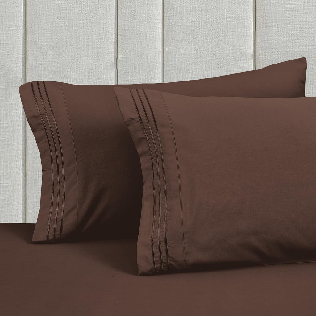 MocassiLuxuryBedding Mocassi Luxury 4-Piece Sheet Set, Ultra Soft 1800 Hotel Quality Microfiber Sheet Set, Fits Mattresses Up to 18 to 24 I…