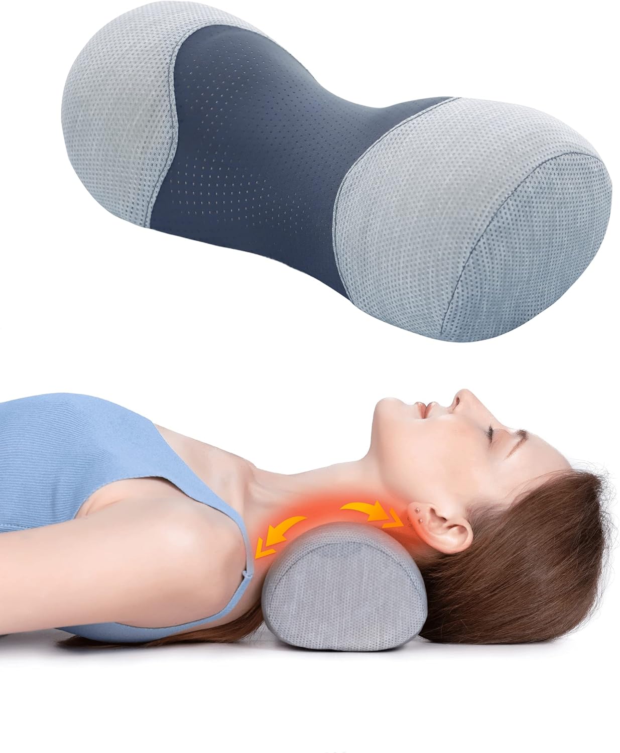 cervicalpillow Bespilow Small Neck Roll Pillow, Say Goodbye to Neck Pain, Cervical Memory Foam Pillow for Tension Muscle Relief, Contour Sup…