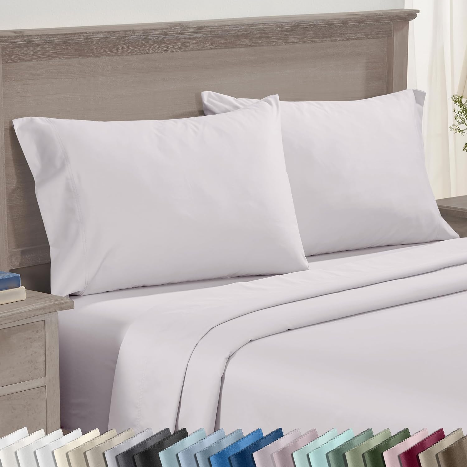 CaliforniaDesignDen California Design Den Pillow Cases King Size Set of 2 - 600 Thread Count, 100% Cotton King Size Pillows Cases, Breathab…