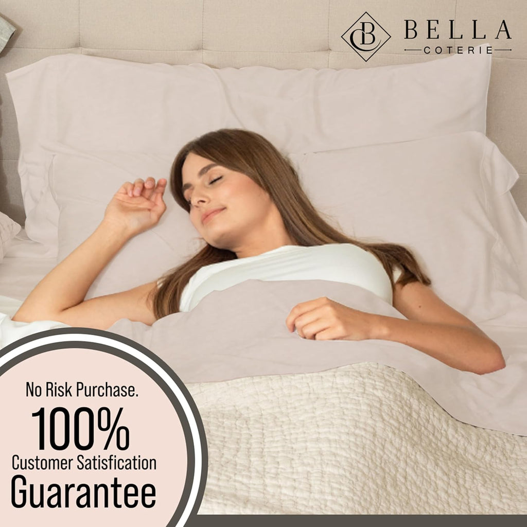 Bella Coterie Luxury Bamboo Viscose Queen Size Sheet Set | 100% Organically Grown | Ultra Soft | Cooling for Hot Sleepers | 18" Deep…