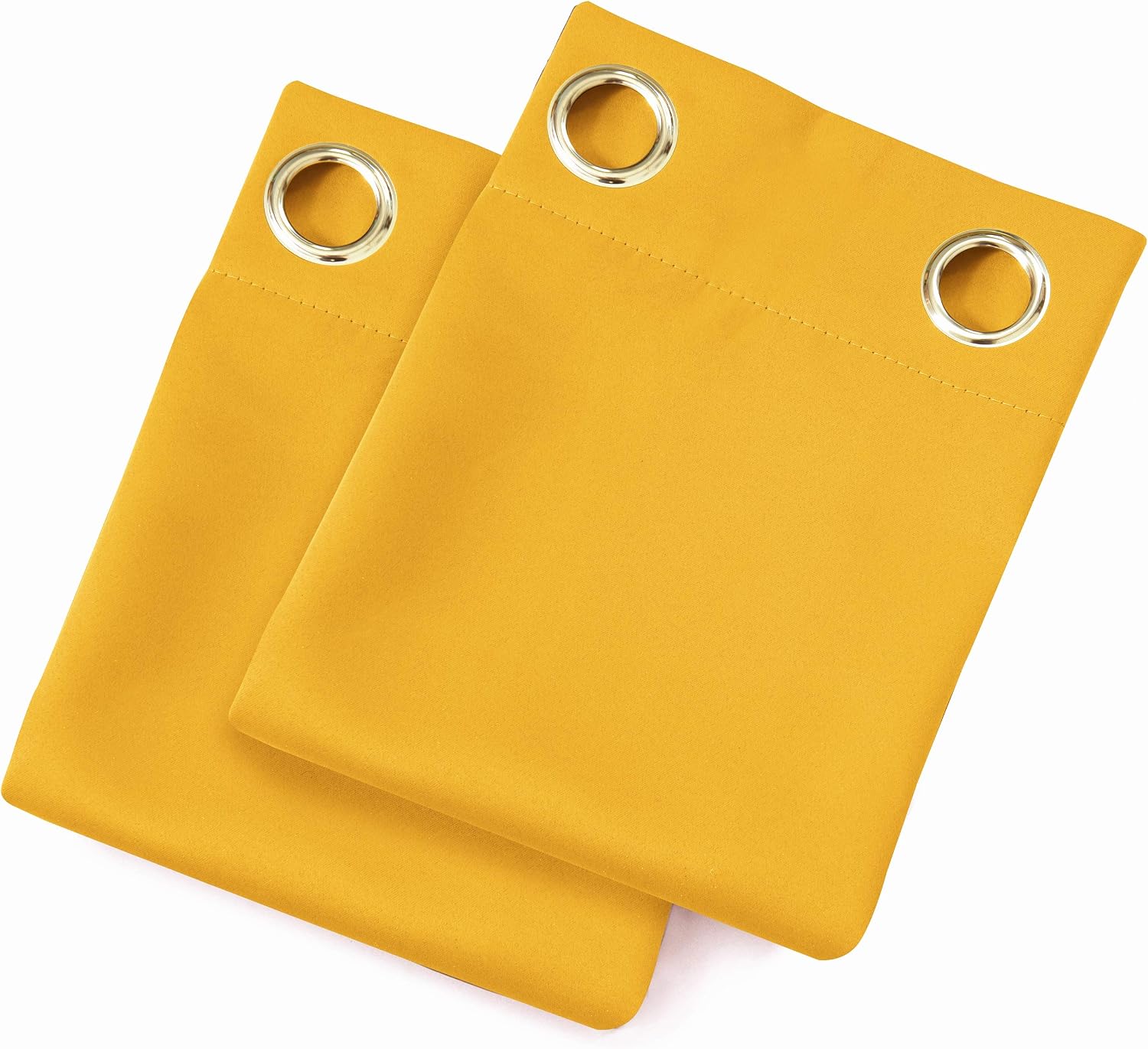 Lemomo Yellow Blackout Curtains/52 x 108 Inch/Set of 2 Panels Thermal Insulated Room Darkening Curtains for Bedroom 108 Inch silver