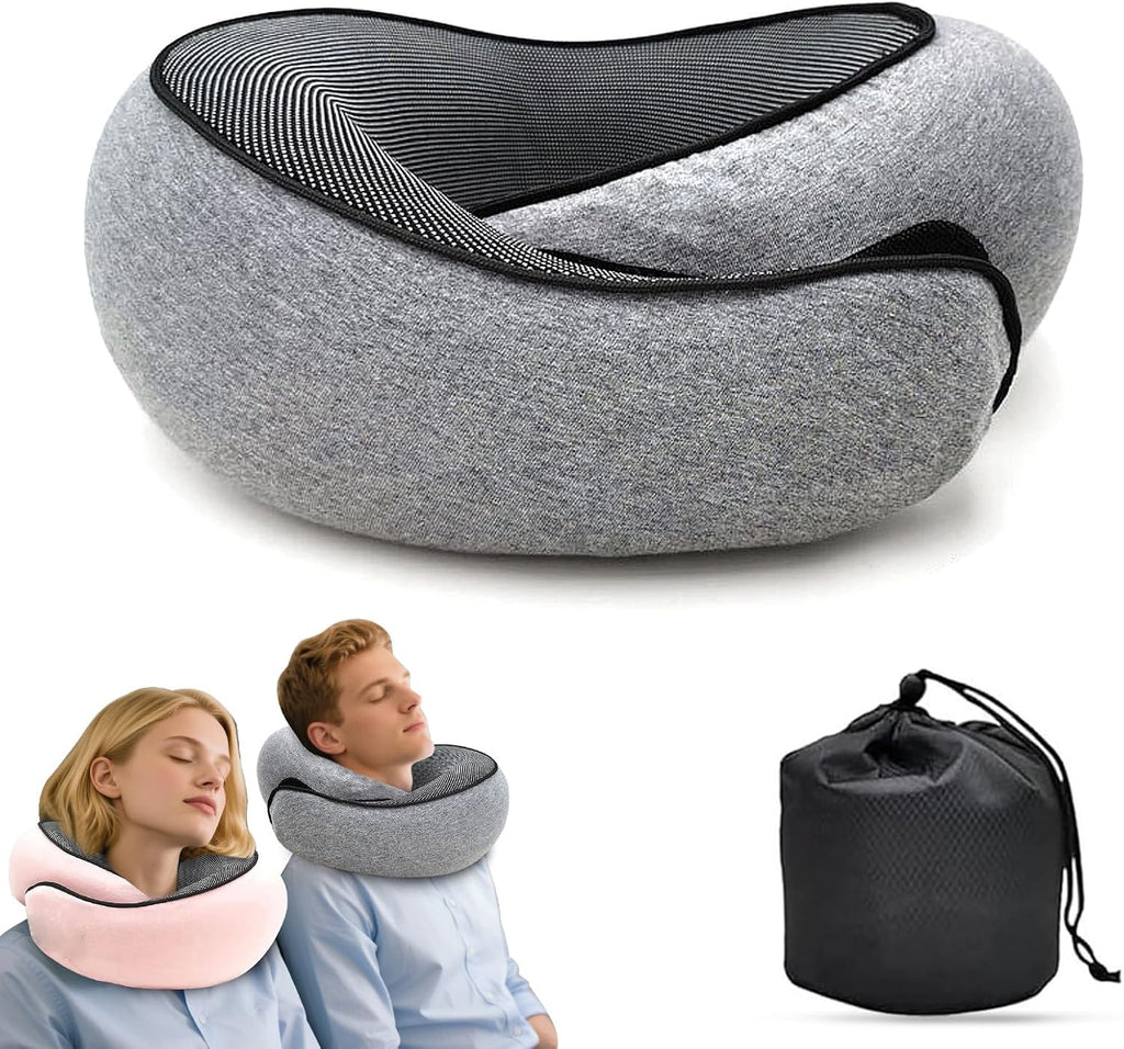 Generic Travel Neck Pillows for Airplanes 2026 Travel Pillow Neck Travel Pillow Memory Foam Airplane Pillow for Offices and Cars(Dar…