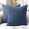 Softalker Throw Pillow Covers 18x18 Inch, Set of 2, Soft Corduroy Boho Stripe Decorative Pillow Cover, Couch Fluffy Pillow Cover for…