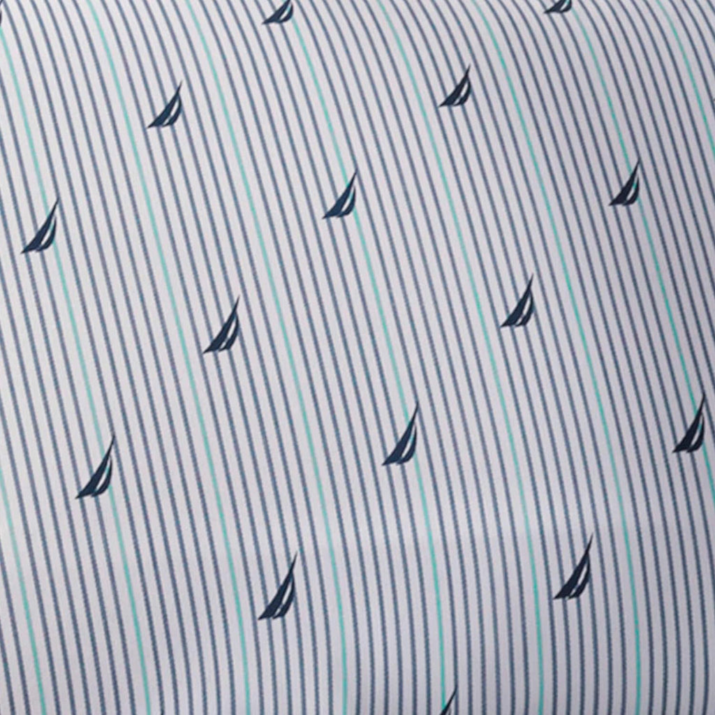 Nautica Full Sheets, Cotton Percale Bedding Set, Casual Home Decor (Audley Stripe Blue, Full) Cotton Blue