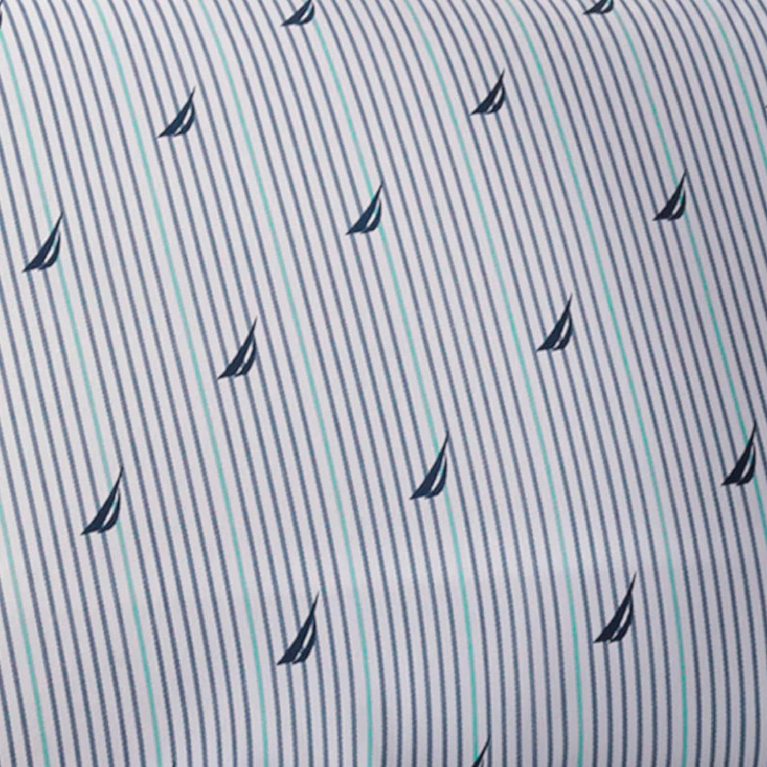 Nautica Full Sheets, Cotton Percale Bedding Set, Casual Home Decor (Audley Stripe Blue, Full) Cotton Blue