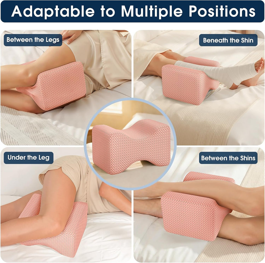 BlissTrends Memory Foam Knee Pillow, Knee Pillow for Side Sleepers, Leg Pillows for Sleeping Blood Circulation, Elevation Pillow for…
