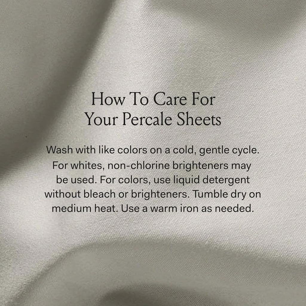 BollBranch BOLL & BRANCH Percale Hemmed Sheet Set - Cooling Breathable Bed Sheets for Hot Sleepers - Twin, Mineral - Luxury 100% Organic Co…