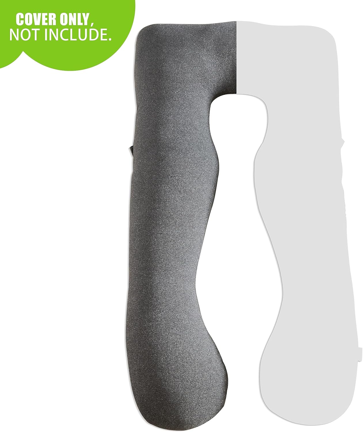 COSMOPLUS Pregnancy Pillow Cover U Shaped Full Body Pillow Case Cover for Maternity, Stretchy Cool Breathable Jersey Fabric, Provides…