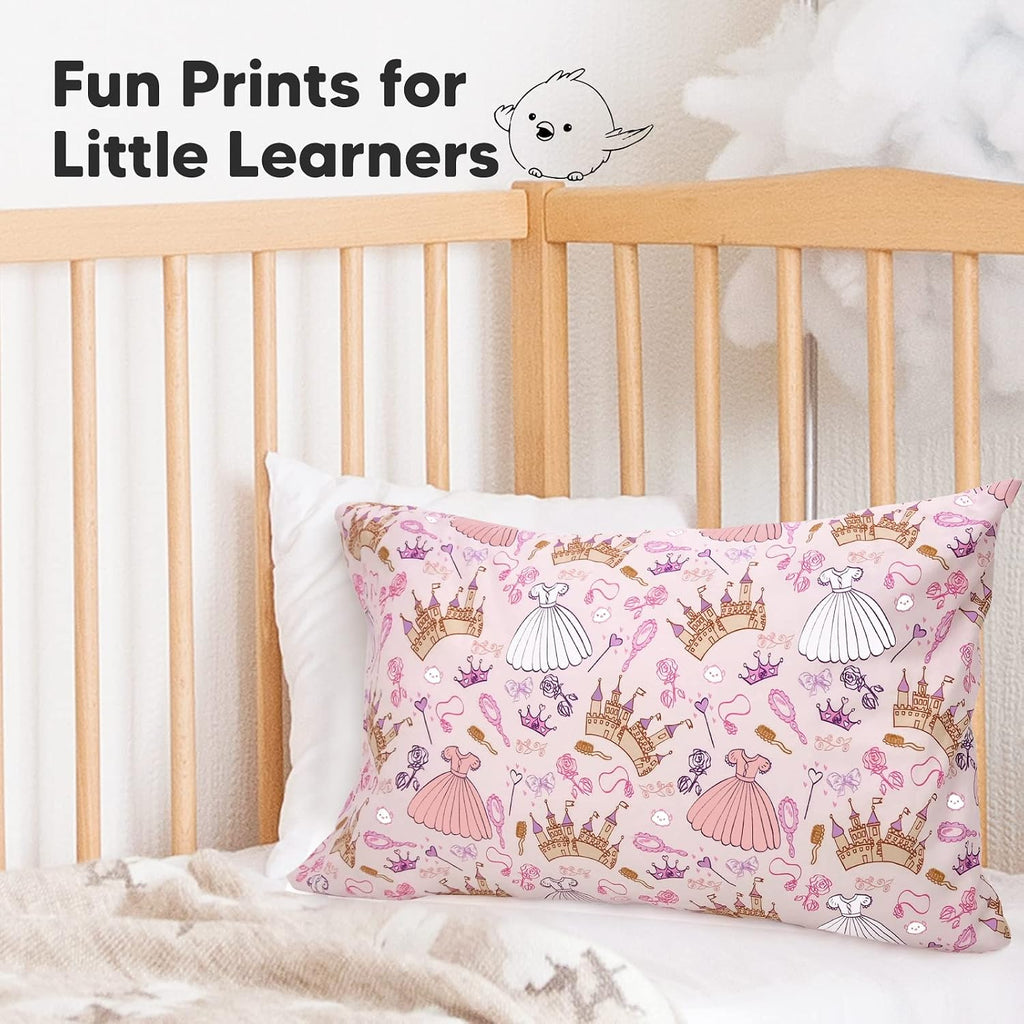 KeaBabies Toddler Pillowcase 13"x18" - Organic Cotton Toddler Pillowcase for Kids, Boys, Girls, Soft & Durable Cotton Cover for Miniature…