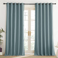 NICETOWN 100% Absolutely Blackout Linen Curtains with Thermal Insulated Liner, Skylark Blue, 62" Wide, 108" Length Energy Saving Curtains…