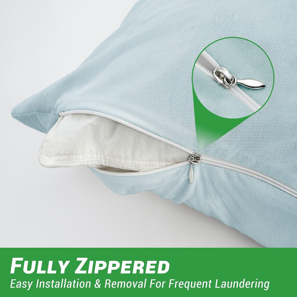 Gogreen Bamboo Rayon Waterproof Pillow Protector, Breathable Pillow Cover, Cooling Pillow Case Protector with Zipper, Super Soft Pillow Cas…
