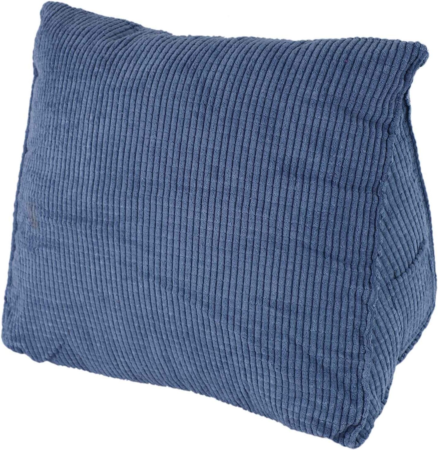 Reading Backrest Cushion Wedge Pillow Back Cushion Lumbar Pad Bed Office Chair Rest Pillow Back Support Pillow(Blue), 60971A3