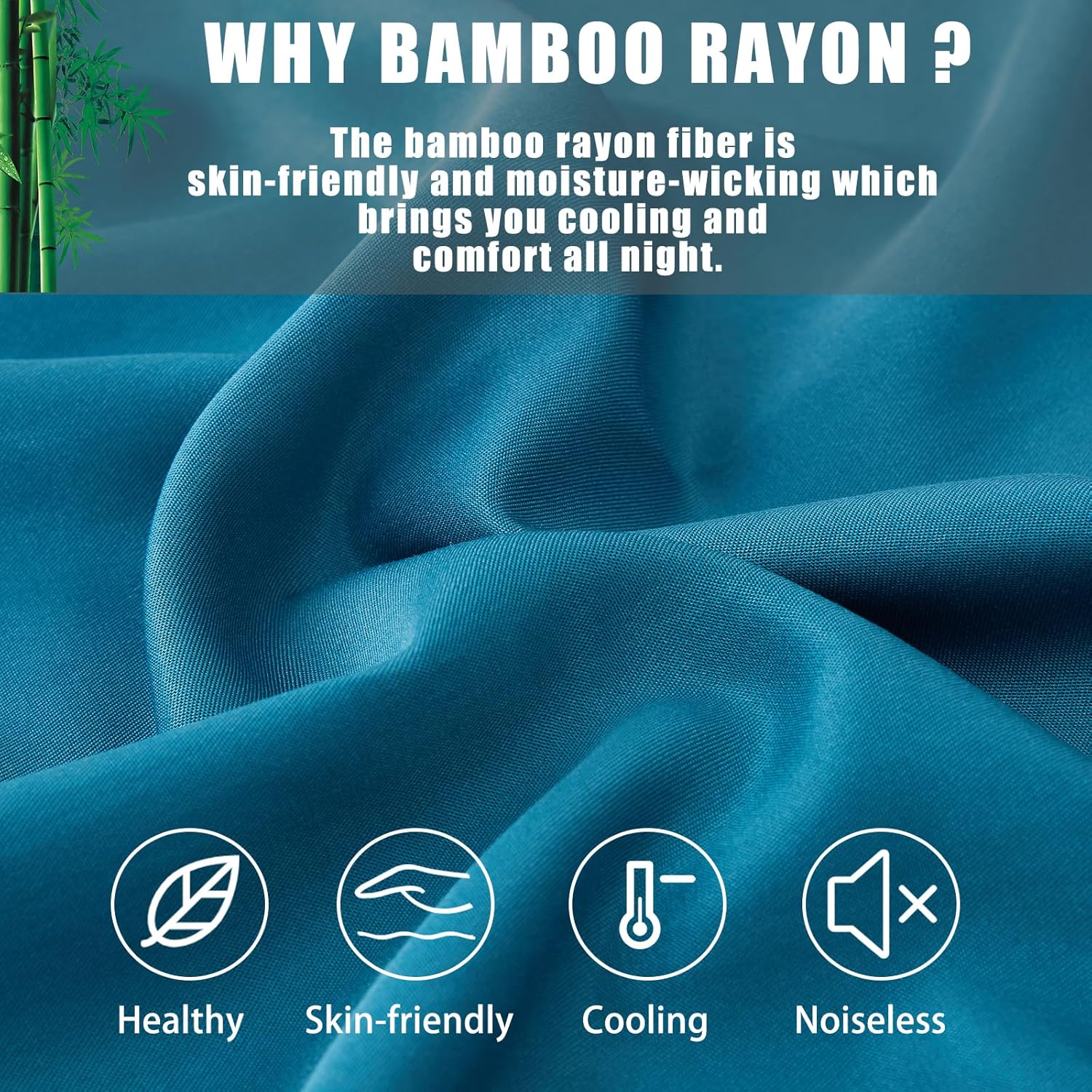 Body Cooling Pillow Cases Cover, Bamboo Rayon Body Pillowcases with Zipper Closure, Cool and Breathable Pillow Case for Hot Sleepers and…