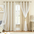 Addsomecolortolife XiDi Beige Girls Curtains for Bedroom, Girls Room Blackout Curtains for 63 Inches Long Unicorn Bedroom Decor for Kids Ro…