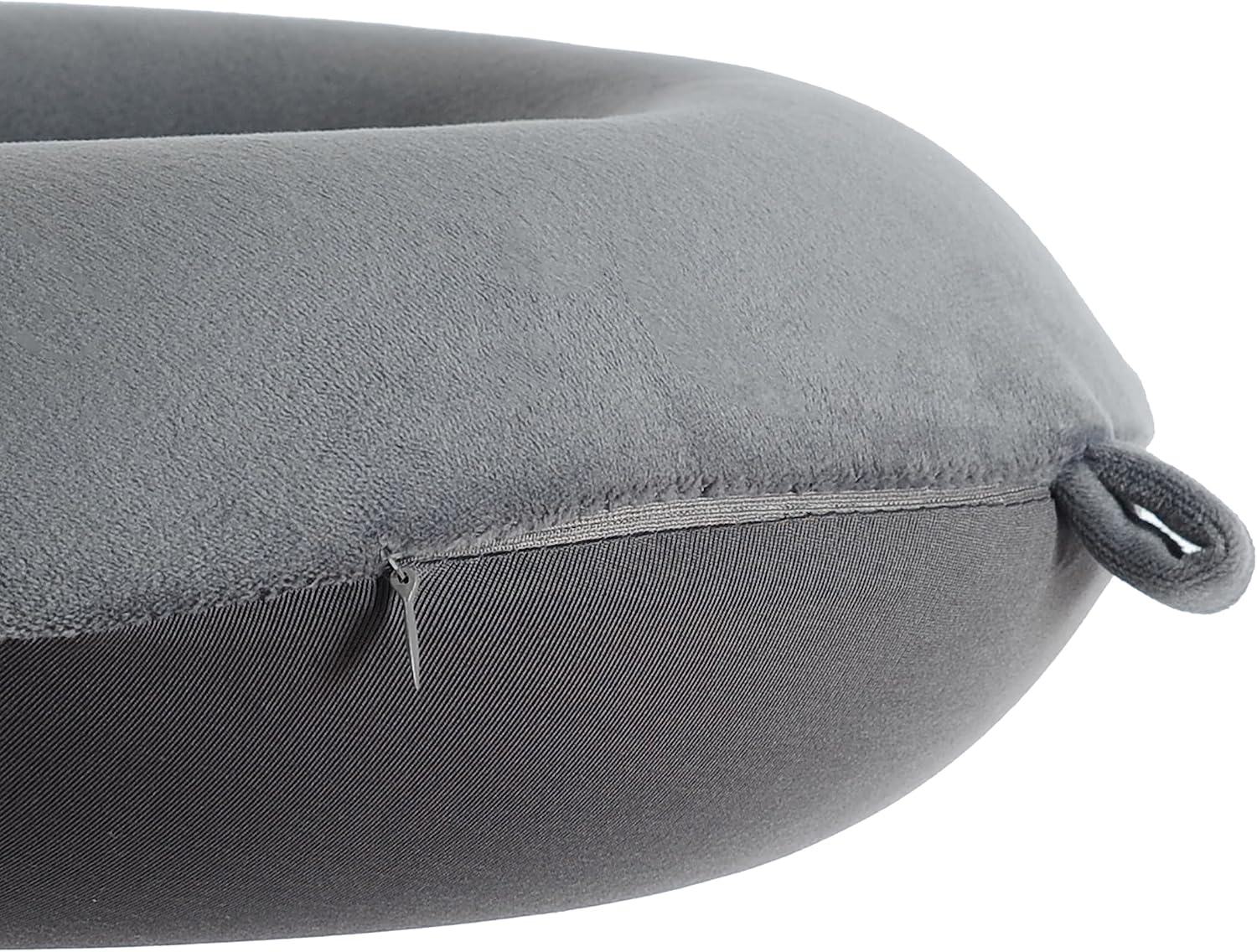 Travel Neck Pillow, Top Memory Foam Pillow for Head Support, Ideal for Airplanes, Cars, and Home Recliners, Adjustable and Soft (Grey)