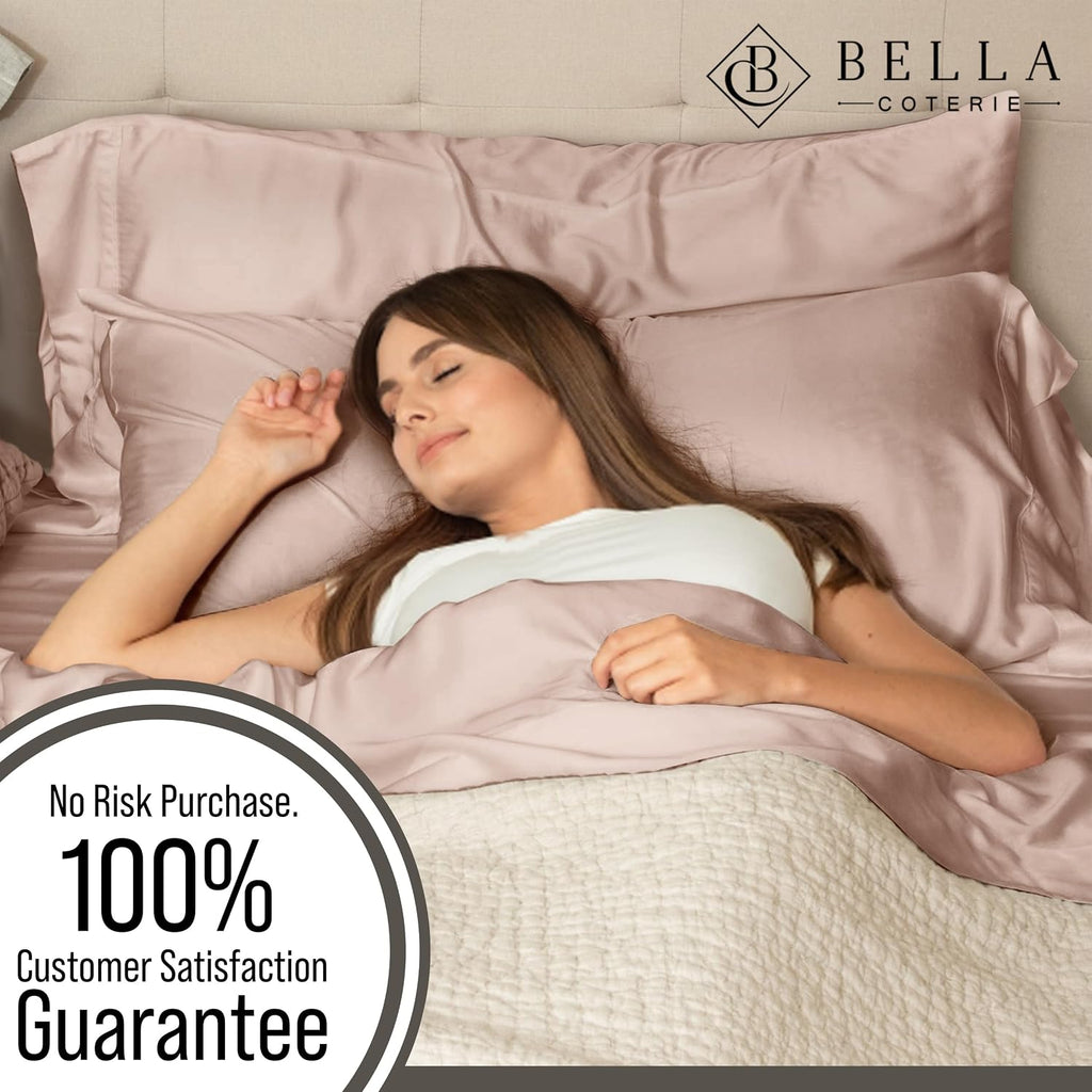 Bella Coterie 6 Piece Luxury Bamboo Viscose King Size Sheet Set | 100% Organically Grown | Cooling for Hot Sleepers | 18" Deep Pocket |…