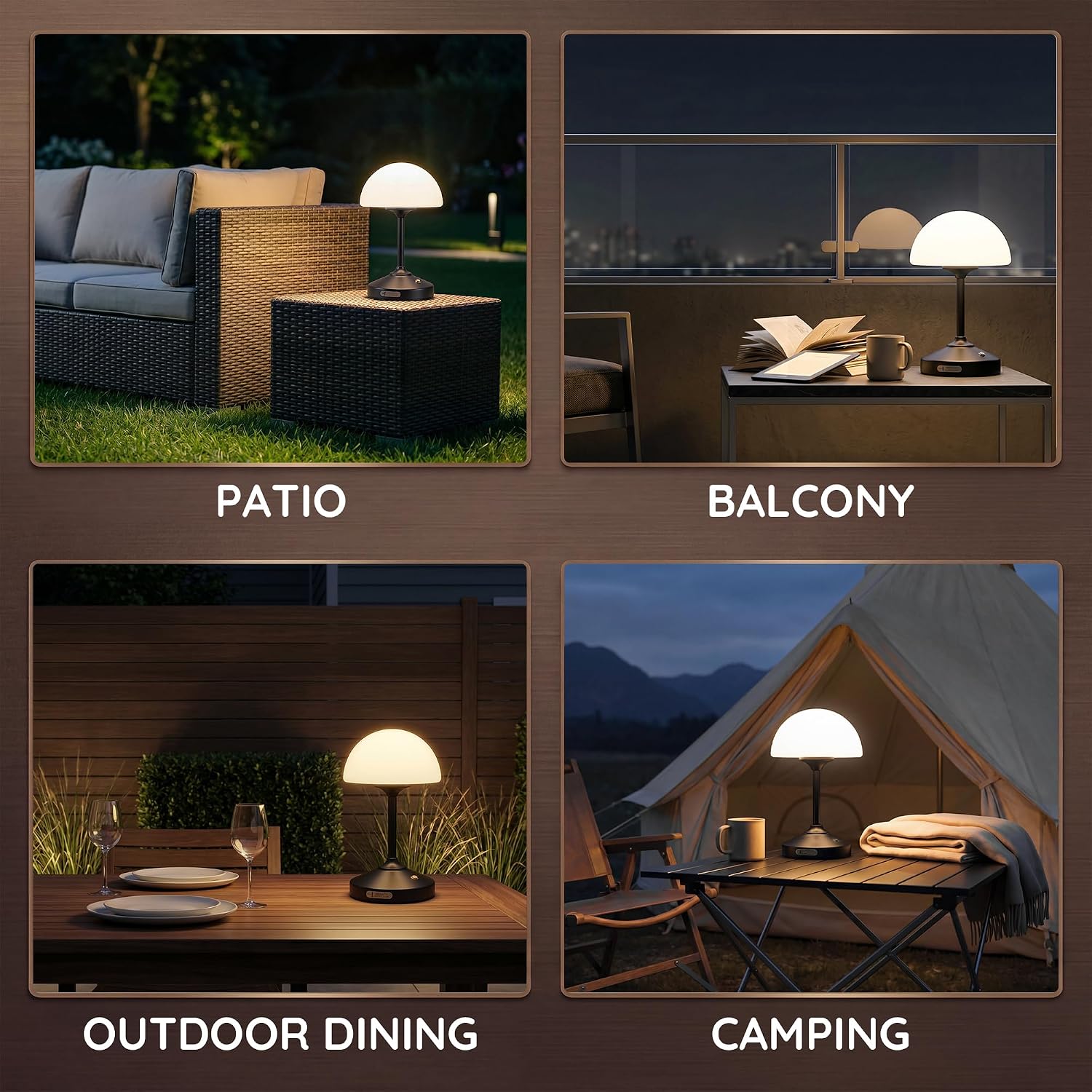 Dawnwake Table Lamp Cordless Lamp for Bedroom, Small Bedside Desk Table Lamp,5000mAh Rechargeble Battery Operated Dimmable Table…
