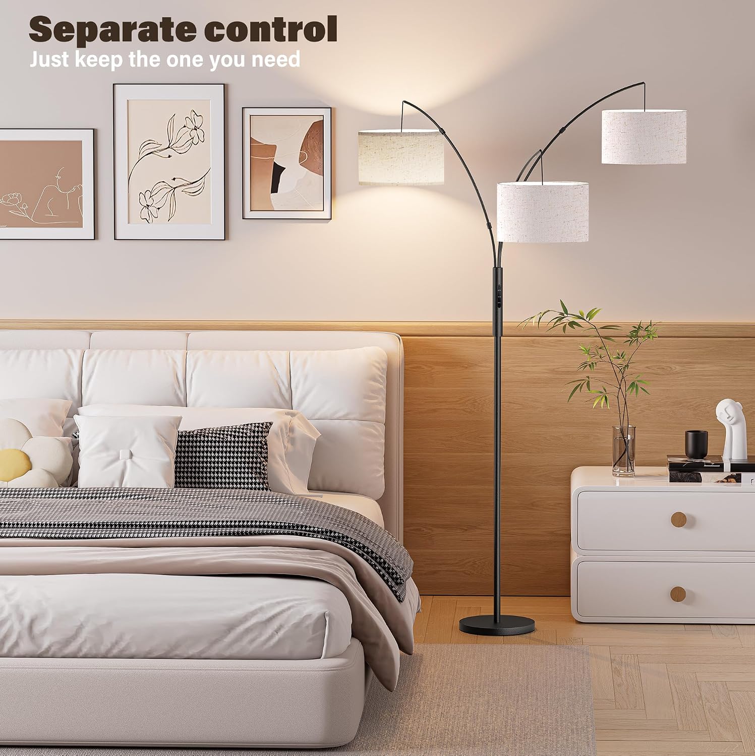 SIBRILLE Upgraded 36W Floor Lamps for Living Room - Super Bright Dimmable Tree Floor Lamp with Remote & Touch Control, Tall Lamp for…