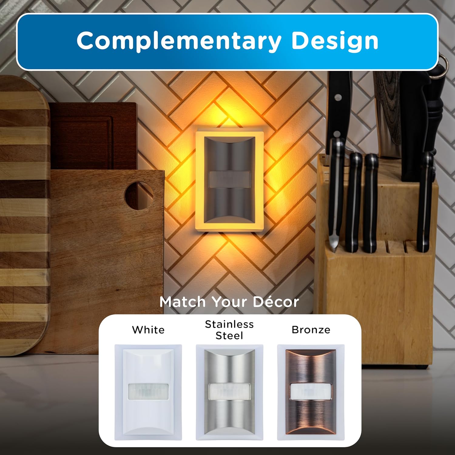 Enbrighten SleepLite LED Night Light Motion Sensor Nightlight Dusk to Dawn Amber Lights Ambient Lighting Room Decor for Bedroom Baby…