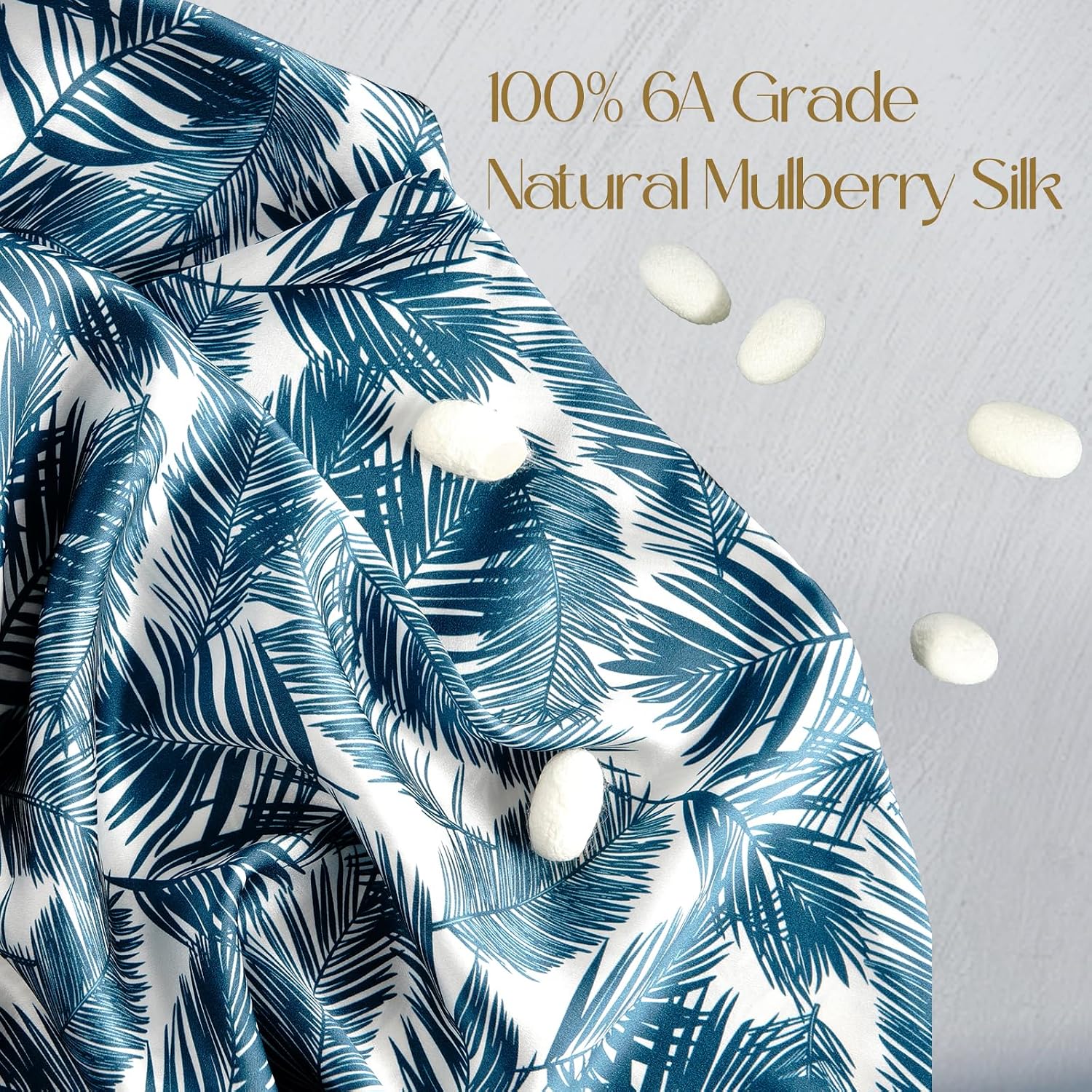 Zimasilk 100% Pure Mulberry Silk Pillowcase for Hair and Skin everyday comfort, Both Sides 19 Momme Silk Floral Print,1pc (Standard…