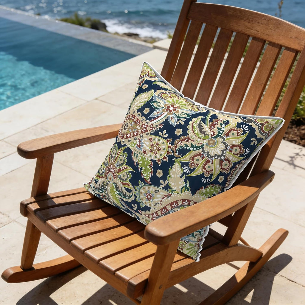 LVTXIII Outdoor Pillow Covers Set of 2, Patio Waterproof Throw Pillow Cases Fade Resistant Accent Pillow Covers for Spring Summer Garden…
