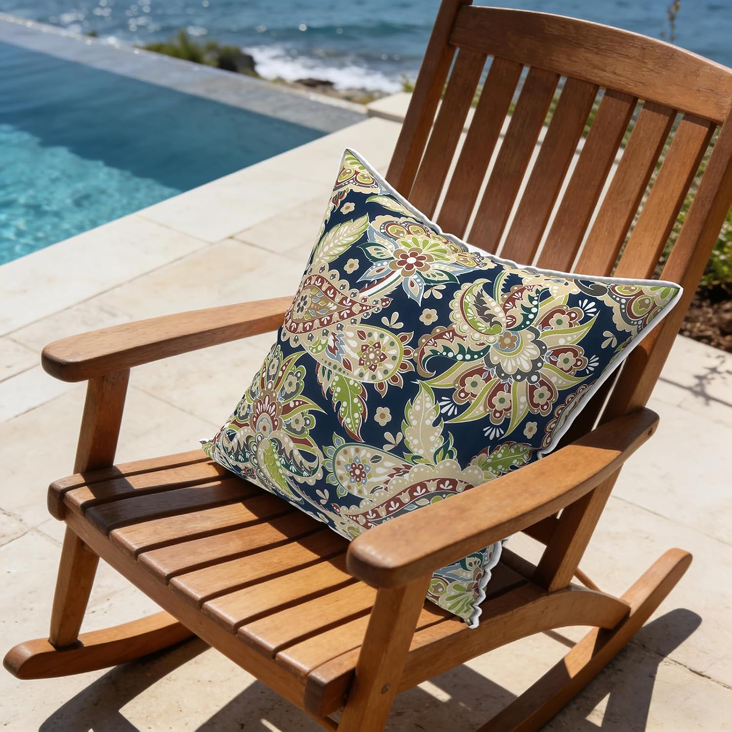 LVTXIII Outdoor Pillow Covers Set of 2, Patio Waterproof Throw Pillow Cases Fade Resistant Accent Pillow Covers for Spring Summer Garden…