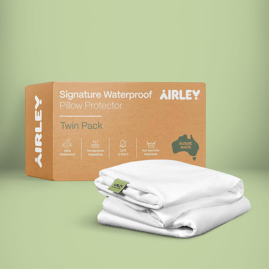 Airley Australian Luxury Pillow Protector Two-Pack White