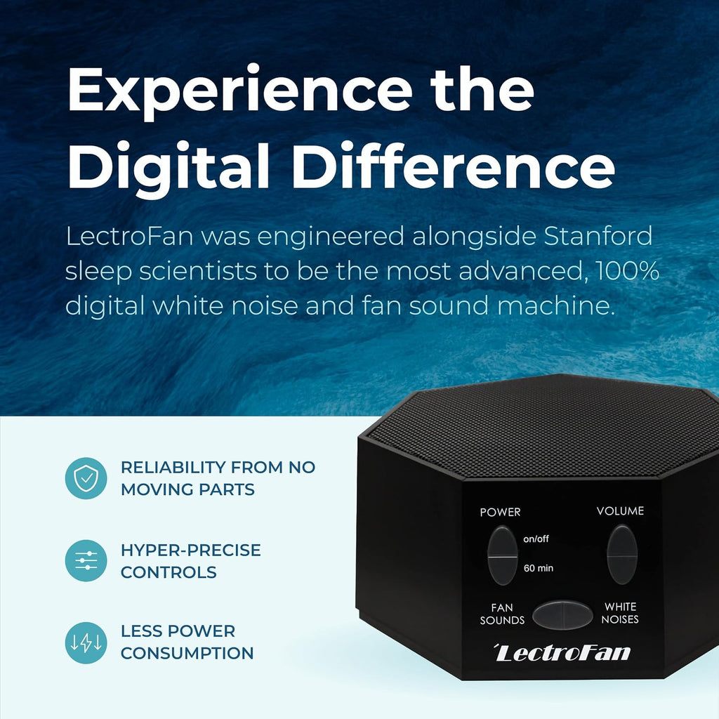 Adaptive Sound Technologies LectroFan Classic - Soothing Sound Machine for Sleep - Built-in Sleep Timer - Compact Design - Non-Looping…
