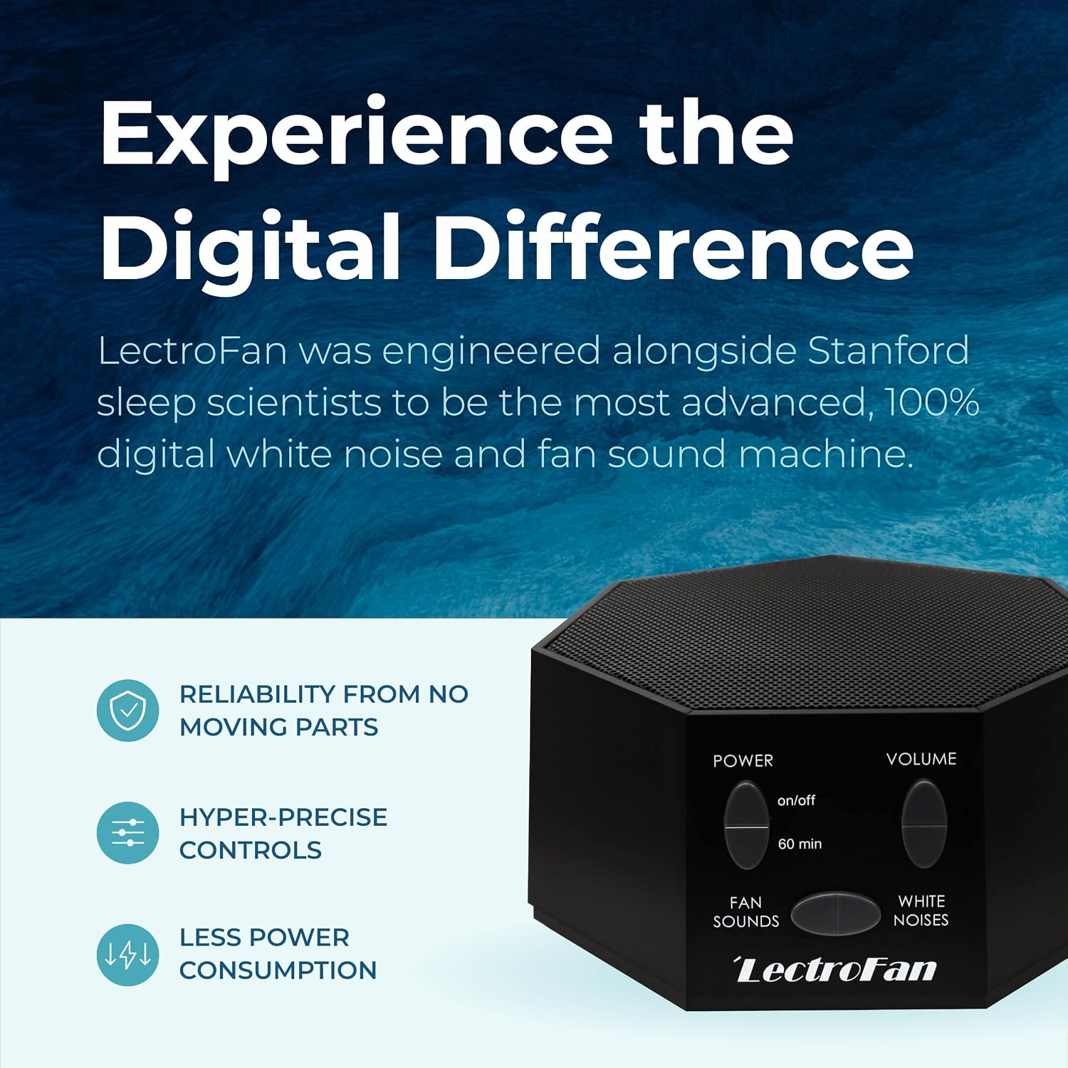 Adaptive Sound Technologies LectroFan Classic - Soothing Sound Machine for Sleep - Built-in Sleep Timer - Compact Design - Non-Looping…