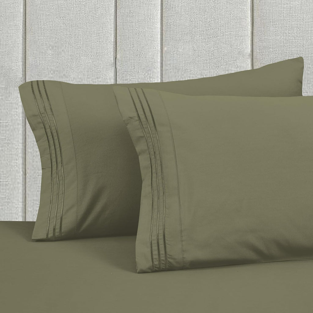 MocassiLuxuryBedding Mocassi Luxury 6-Piece Sheet Set, Ultra Soft 1800 Hotel Quality Microfiber Sheet Set, Fits Mattresses Up to 18 to 24 I…