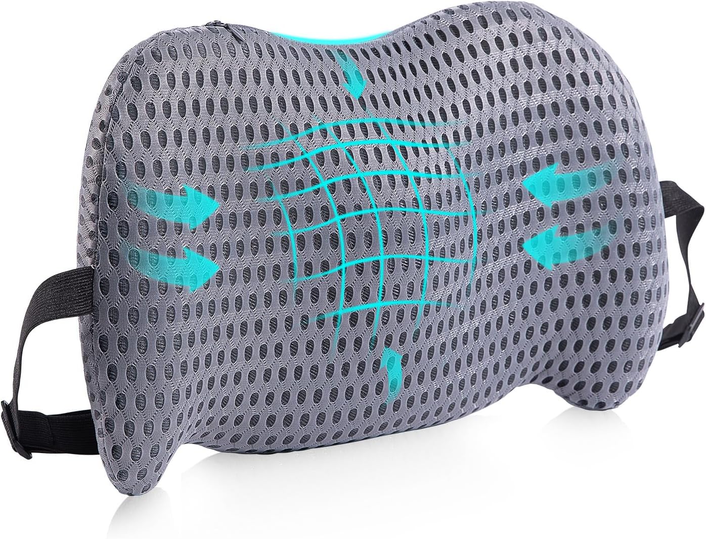 Bymecost Lumbar Support Pillow for Office Chair, Car Lumbar Pillow Lower Back, Memory Foam Back Cushion with 4D Mesh Cover and Adjustable…