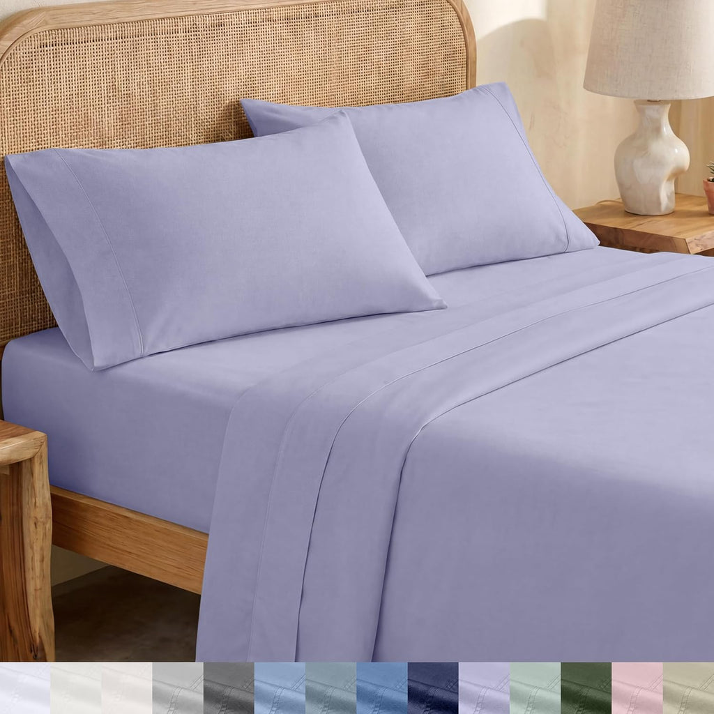 CaliforniaDesignDen California Design Den Full Sheets Set - Soft 100% Organic Cotton Bed Sheets with Deep Pockets, Crisp Percale, Breathabl…
