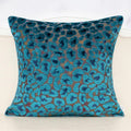 Alerfa Blue Floral Throw Pillow Cover 18 x 18 Inch Cut Velvet Sqaure Luxury Decorative Pillow Cover for Couch Living Room Bedroom