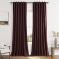 Guken 100% Blackout Curtains 108 Inch Length 2 Panels Set for Living Room Bedroom Back Tab Thermal Insulated Black Out Linen Drapes Room Da…