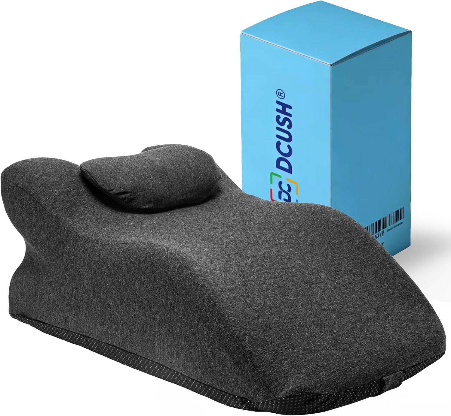 Ergonomic Contoured Memory Foam Pillow with Removable Headrest, 27° Angled Support for Neck and Waist, Massages, Reading, Relaxing & Leg…