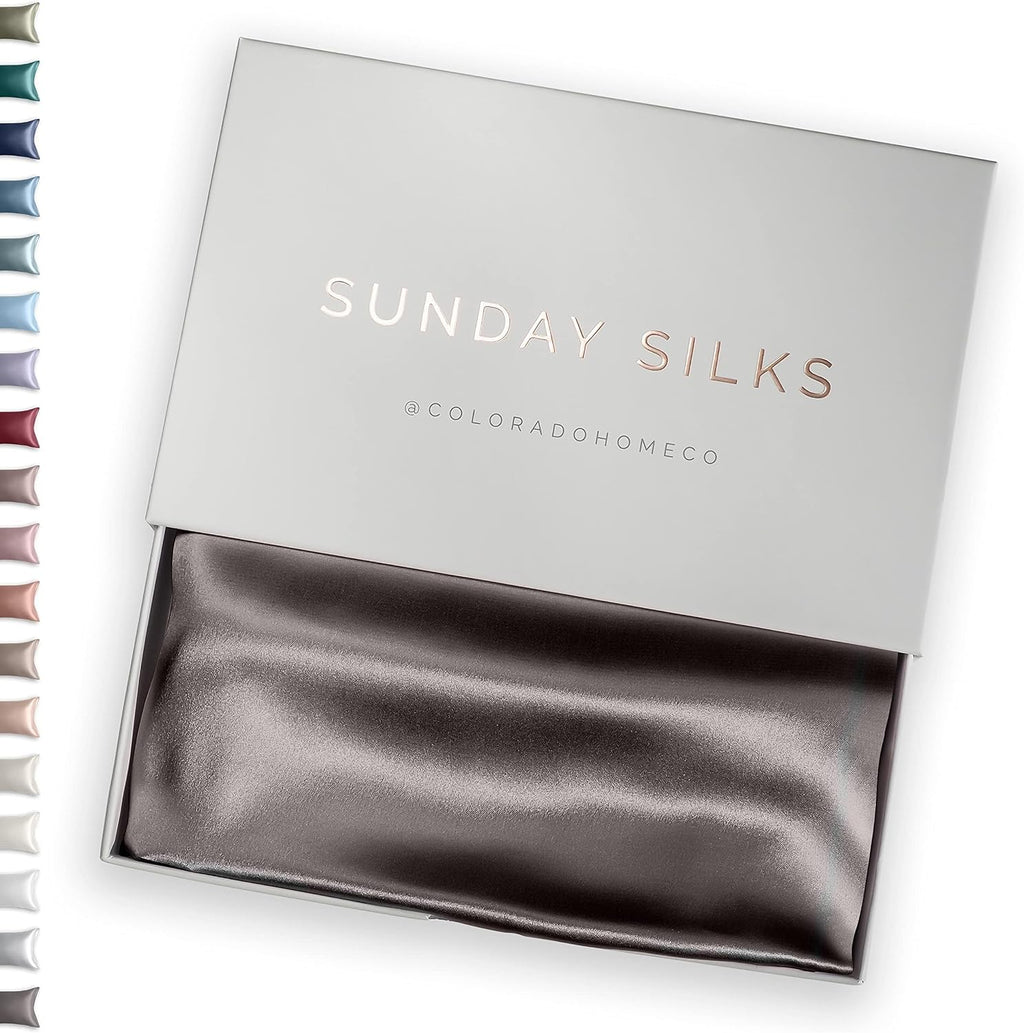 ColoradoHomeCo SUNDAYSILKSTM | Silk Pillow Cases | 100% Pure Silk Pillowcase | All Sides 22 Momme Highest Grade 6A Real Silk Pillowcase for…