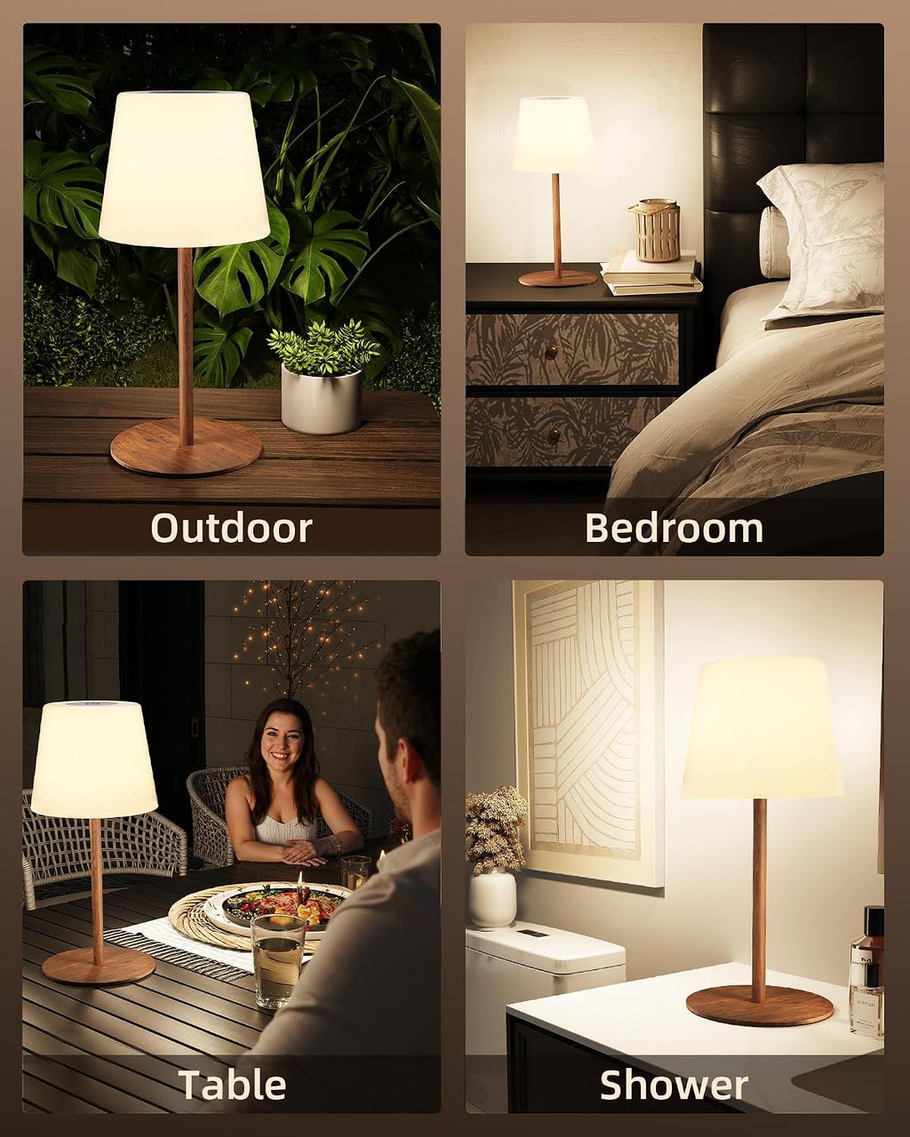 EZVALO Spa-Like Shower Lamp – IP65 Waterproof Bathroom Lamp, Rechargeable Cordless Mood Light, 3 Color Temps for Relaxing Bathroom &…