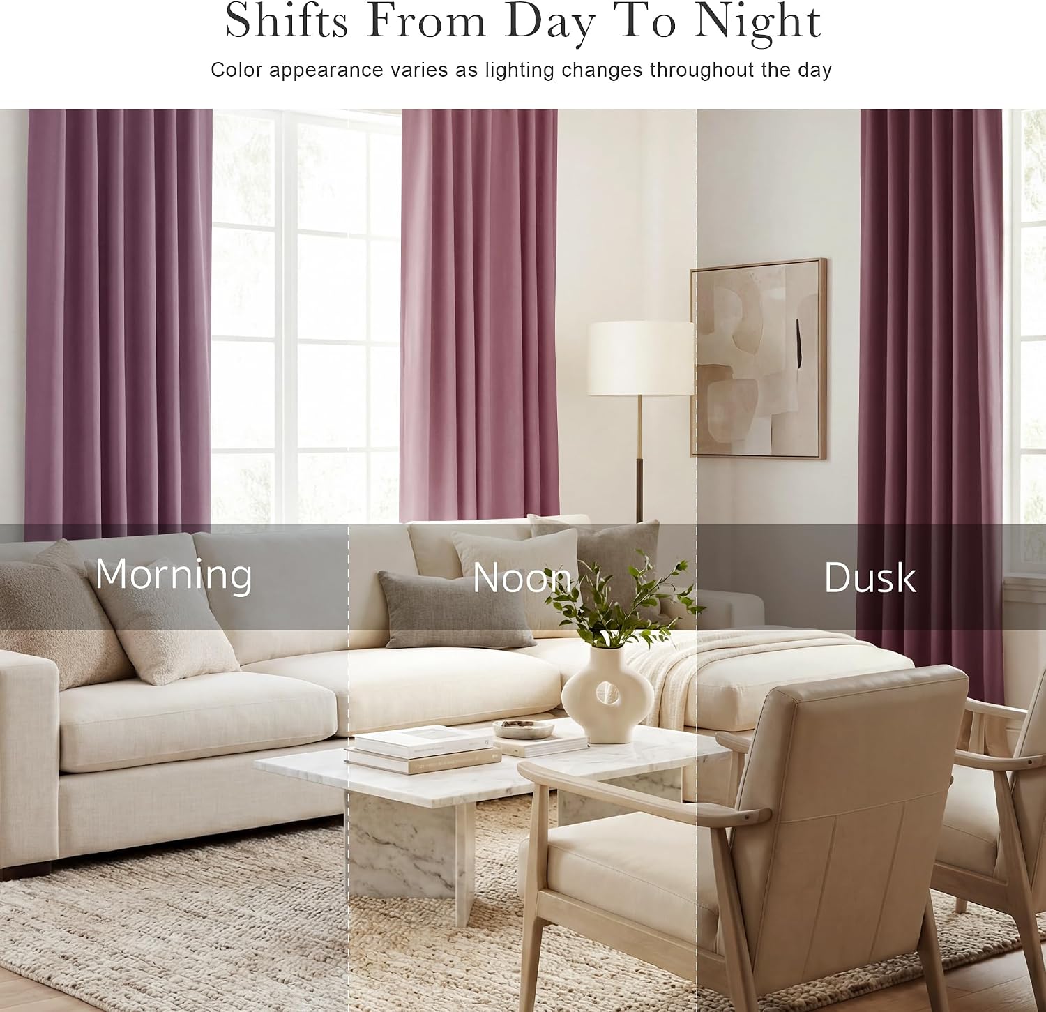 Ponydance PONY DANCE - Window Curtains - 42 inch W by 45 L Dusty Rose Thermal Insulated Curtain Drapes Light Filter Energy Efficient Modern…