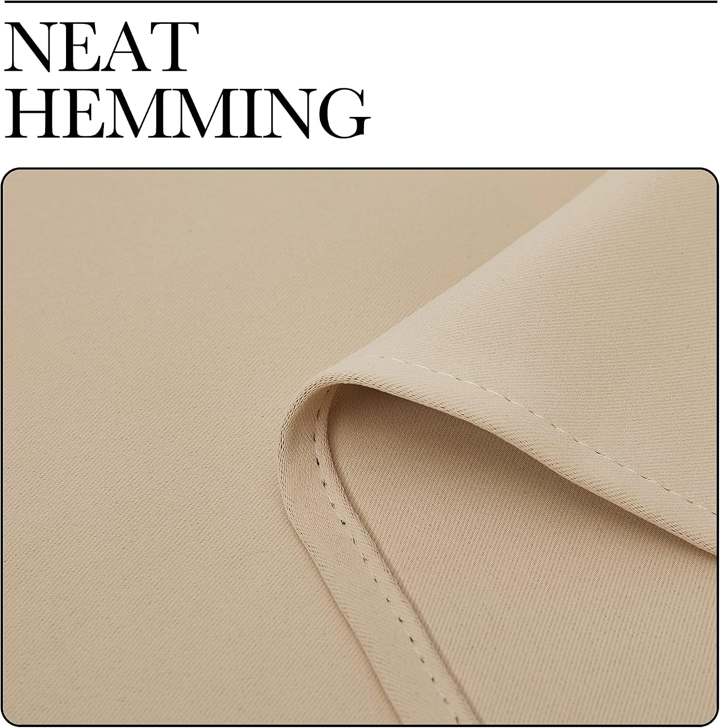 NICETOWN Beige Room Darkening Curtain and Drape, Biscotti Beige, Sold Individually, 34 inches Wide by 84 inches Long, Energy Efficient…