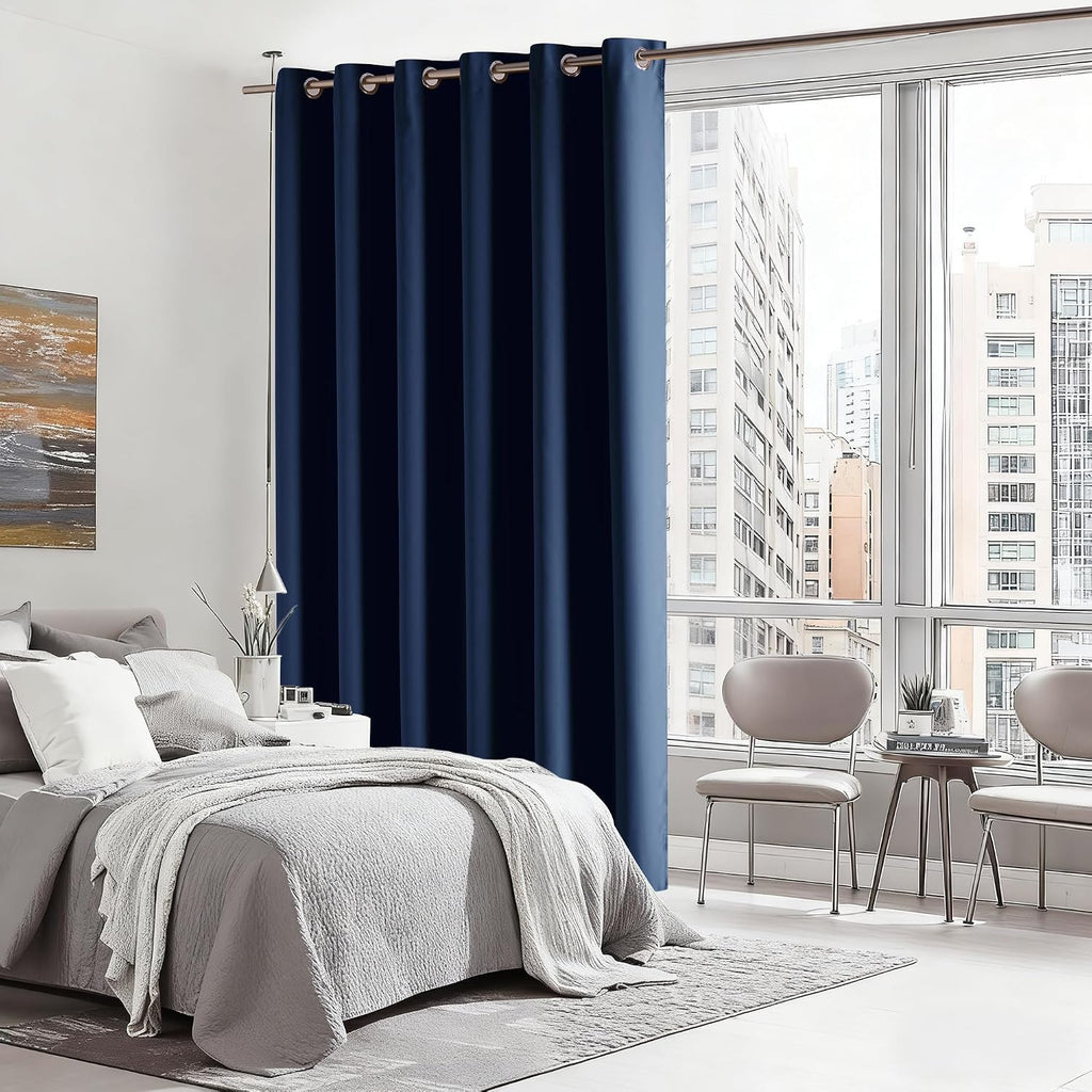 Rybhome RYB HOME Blackout Thermal Insulated Curtains, Portable Curtain for Sliding Glass Door/Storage/Space Room Divider, Large Window Trea…