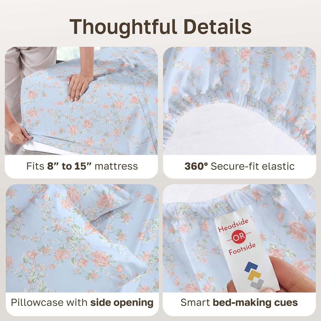 CaliforniaDesignDen California Design Den Soft 100% Cotton Bed Sheets Twin XL Set, 400 Thread Count Good Housekeeping Award Winner, Smooth…