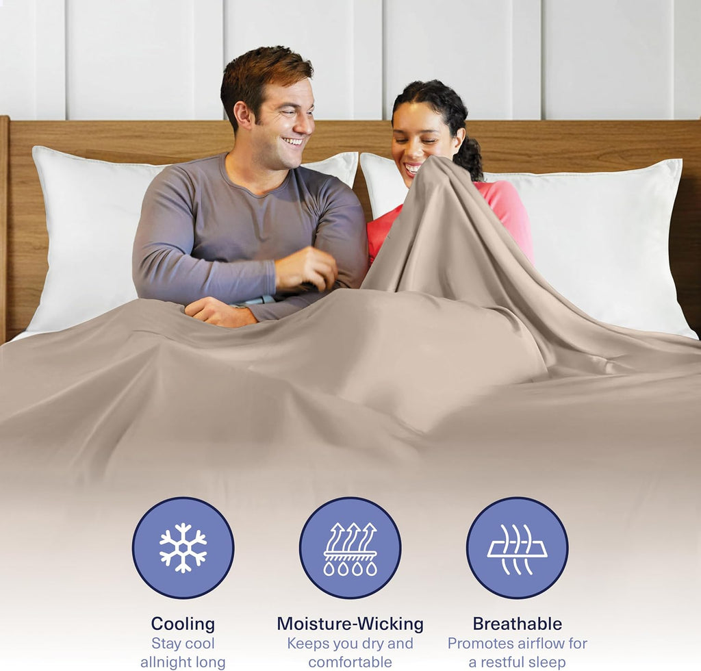 KickoffHome Kickoff Viscose Bamboo Pillowcase, Queen, Set of 2, 100% Organic Hidden Zippered Viscose Bamboo Pillow Case Queen Size, Cooling…