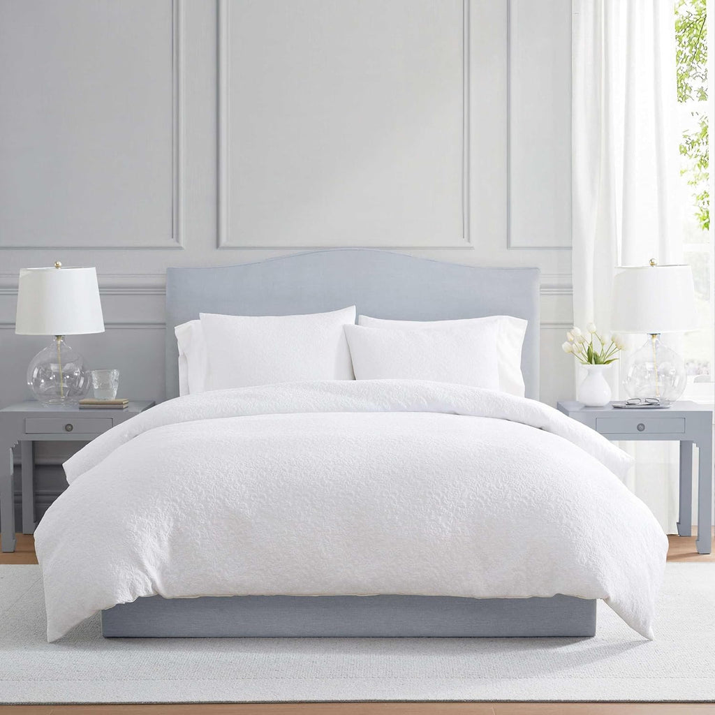 MarthaStewart Martha Stewart - Twin Duvet Cover Set, Cotton-Rich Plain Weave Bedding w/Matching Pillowcase, Lightweight for Year-Round Comf…