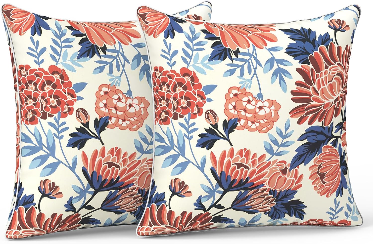 LVTXIII Outdoor/Indoor Pillow Covers, Patio Fade Resistant Throw Pillow Covers ONLY, Waterproof Farmhouse Accent Cushion Cases for Sofa…