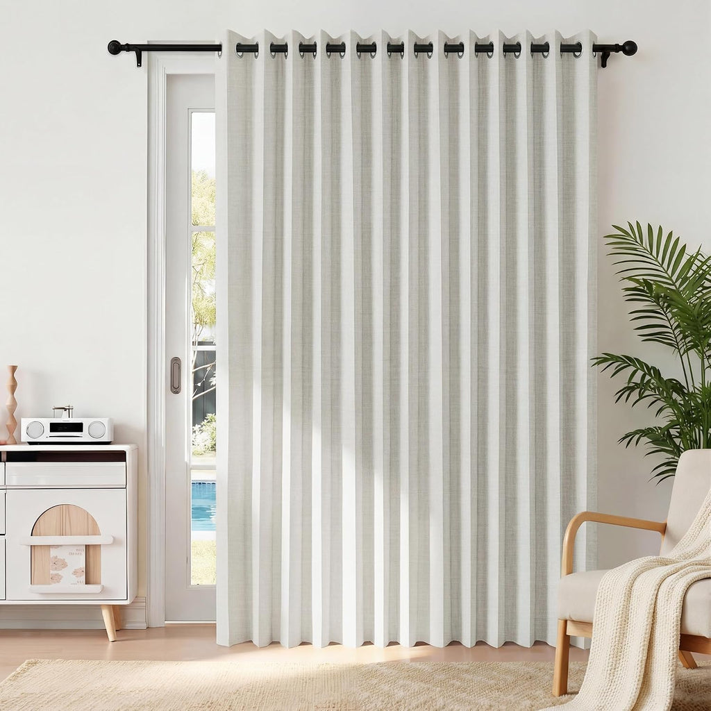 RYB HOME Accordion Style Room Divider Curtain-100% Blackout Folding Accordion Curtain for Sliding Glass Door/Bedroom, Privacy Assurd…