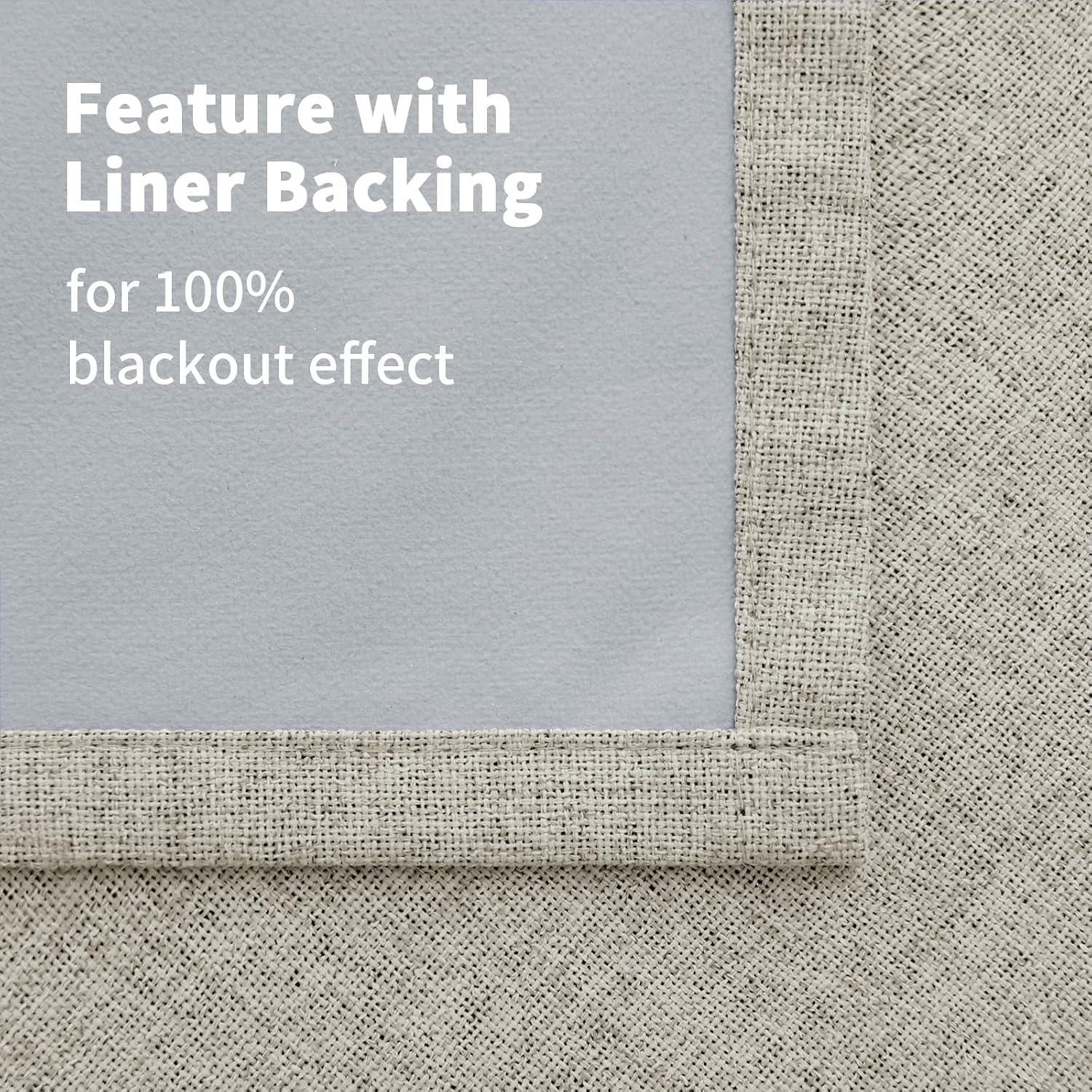 YoungsTex Linen Blackout Curtains 80 Inch Length for Bedroom, Thermal Insulated Light Blocking Burlap Drapes with Grommet for Living Room O…