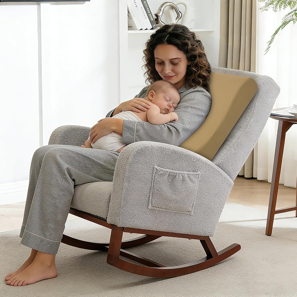 2-in-1 Neck Pillow Lumbar Support Pillow for Recliner Couch & Nursery Glider Chairs- High-Resilient Foam Cushion Ergonomic Back Support…