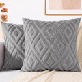 decorUhome Summer Couch Euro Sham Throw Pillow Covers 24x24 Set of 2, Decorative Soft Plush Faux Fur Wool Accent Pillow Covers for Modern F…